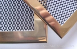 Месингова решетка за камина с широк кант