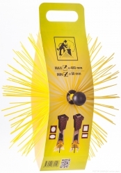 Universal chimney cleaning brush (diameter 40cm) + 6 sticks 1m (all 6m)