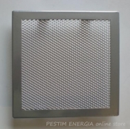 Fireplace ventilation grille white gold colour with a narrow frame