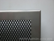 Inox fireplace grille with a narrow frame