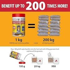 Концентрирани гранули за почистване на сажди в  печки и котли на гориво пелети, 1 кг 